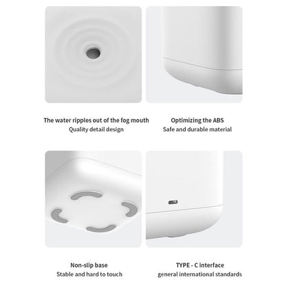 Humidifier For Room Moisture Aroma Diffuser For Home Fragrance Effective Cold & Cough Relief Cool Air Purifier With Clock,Anti-Gravity,Led 24-Hrs Time Display-Portable (White)